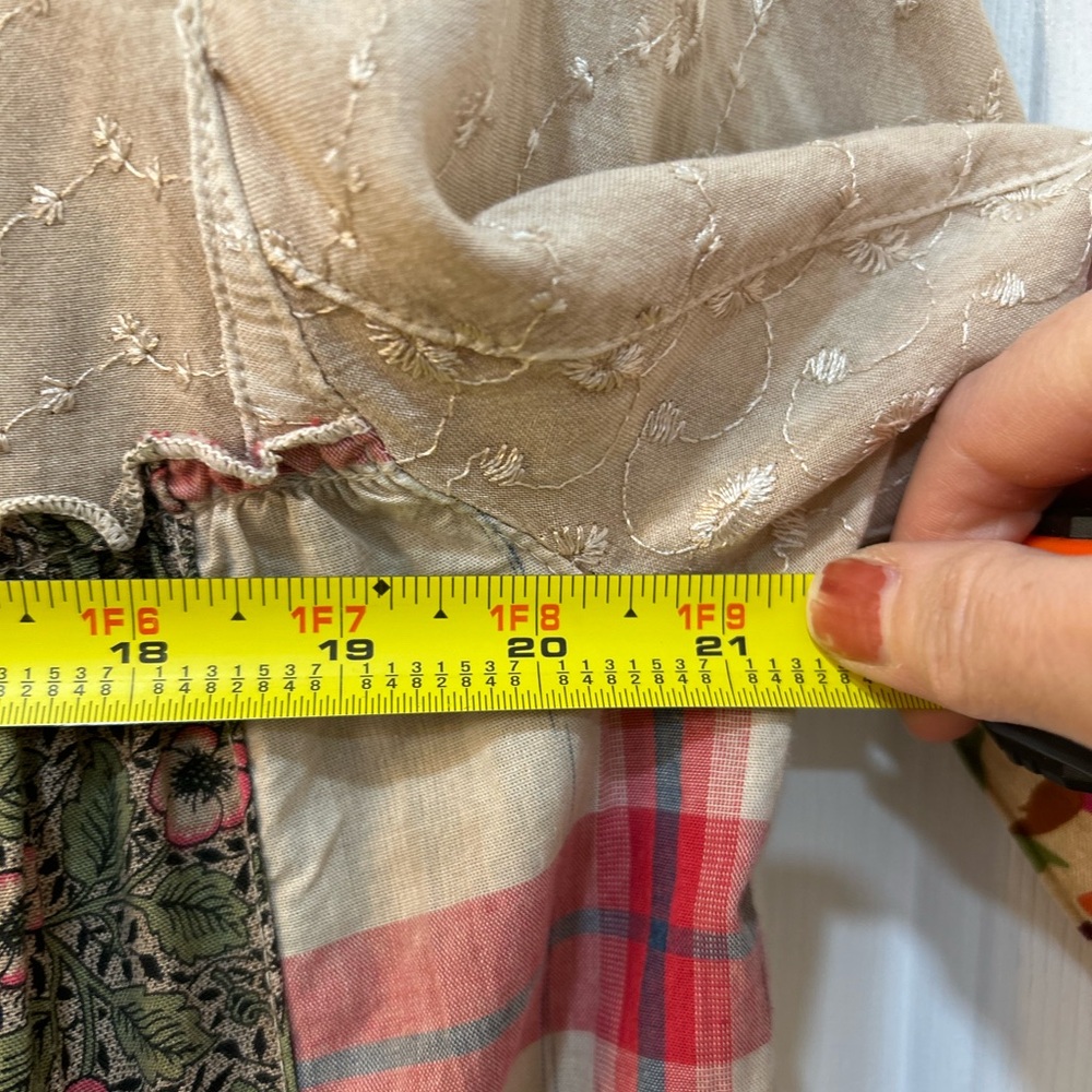 Young Threads Flowy Patchwork Peasant Tunic Top S… - image 6